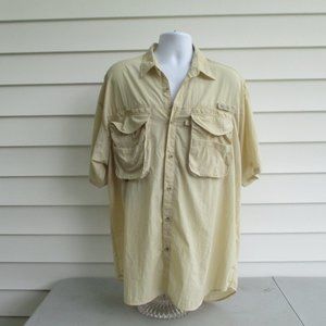 Columbia Sportswear Light Tan/Beige XXL Short Sleeve Vented Fishing Shirt